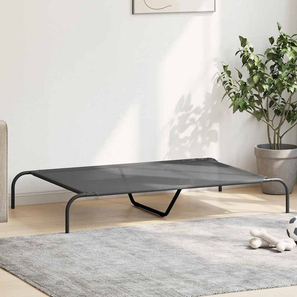 Erhöhtes Hundebett Grau 130x80 cm