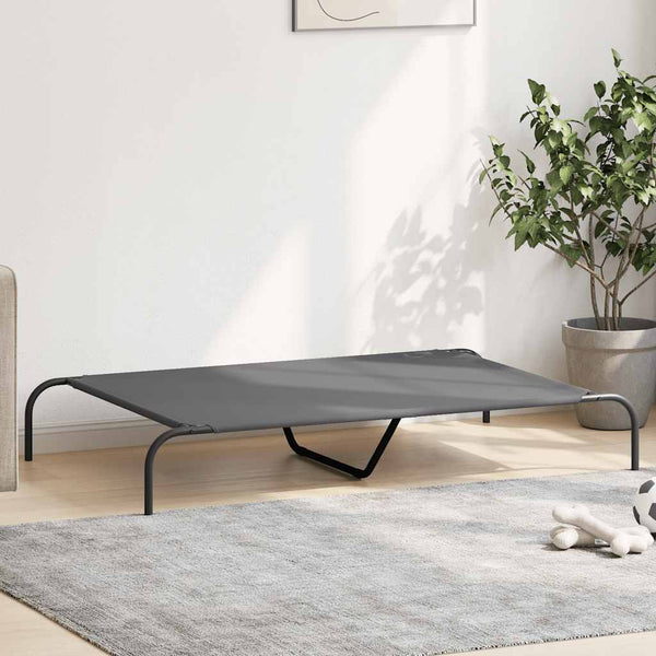 Erhöhtes Hundebett Grau 130x80 cm