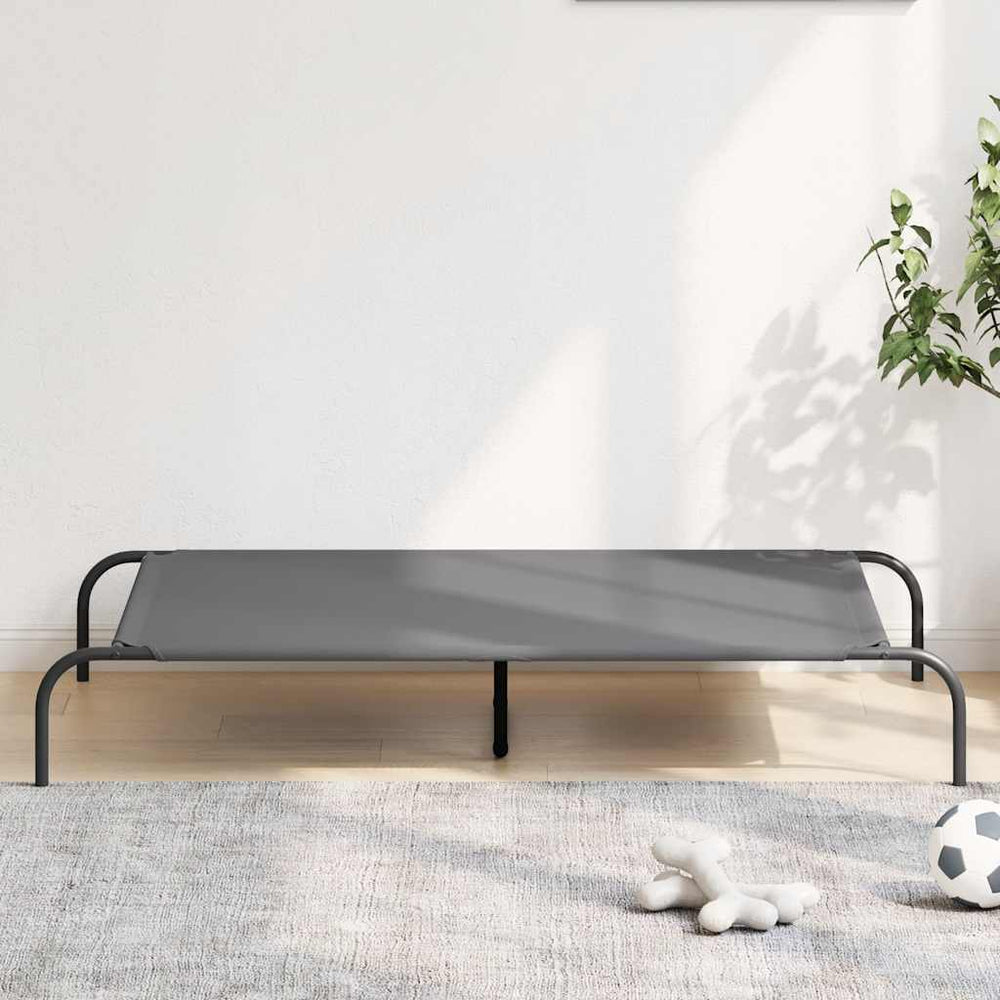 Erhöhtes Hundebett Grau 130x80 cm