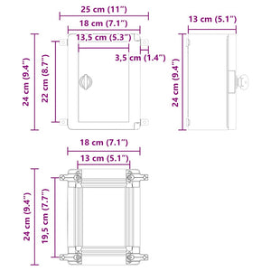 Grauer Steuerungsschrank 25x13x24cm