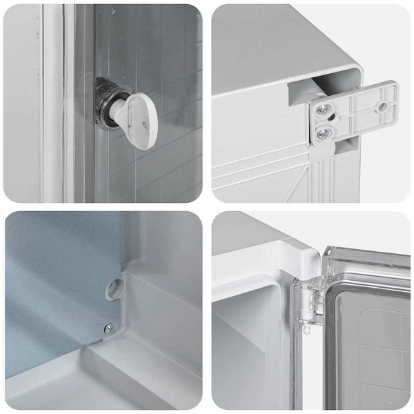 Grauer Steuerungsschrank ABS Kunststoff 32x15x35cm
