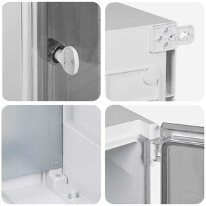 Grauer Steuerungsschrank ABS Kunststoff 57x23x60cm