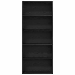 Bücherregal Schwarz Eichen-Optik 80x189 cm