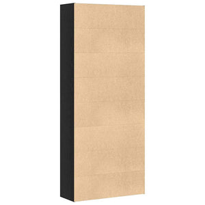 Bücherregal Schwarz Eichen-Optik 80x189 cm