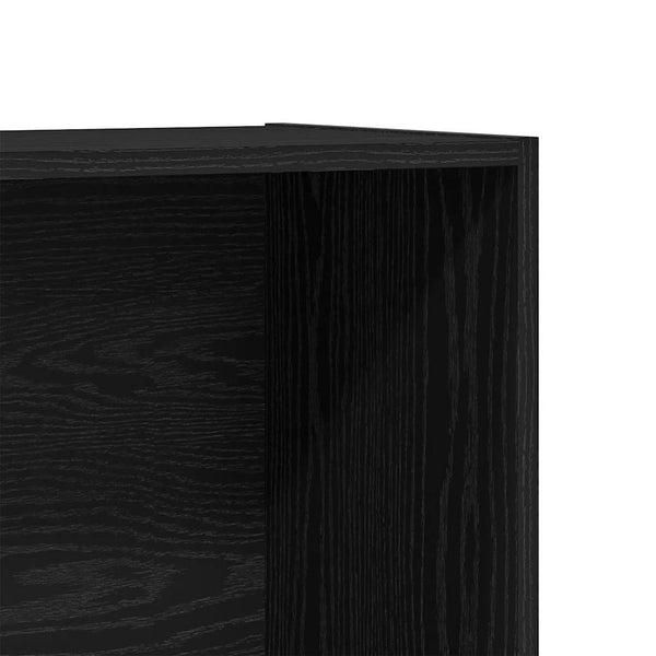 Bücherregal Schwarz Eichen-Optik 80x189 cm