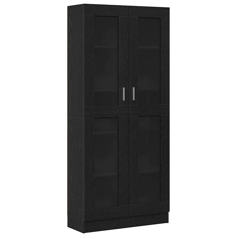 Bücherregal Schwarz Eichen-Optik 185 cm