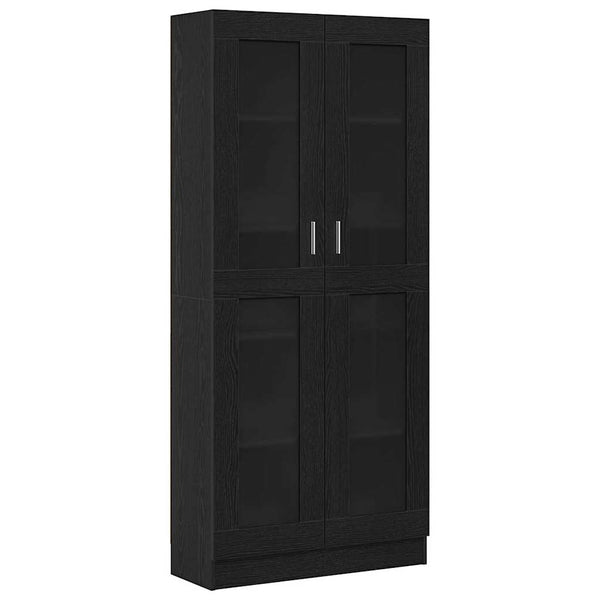 Bücherregal Schwarz Eichen-Optik 185 cm