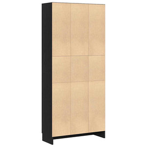 Bücherregal Schwarz Eichen-Optik 185 cm