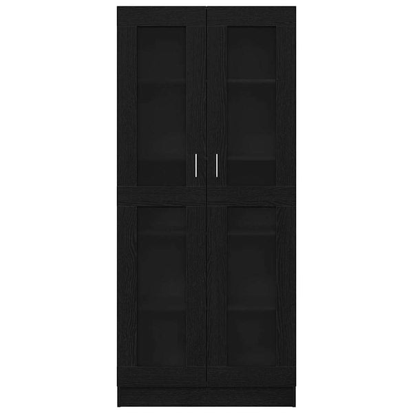Bücherregal Schwarz Eichen-Optik 185 cm