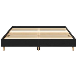 Bettrahmen Schwarz Eichenoptik 203x153 cm