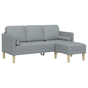Hellgraues Sofa Set mit Kissen