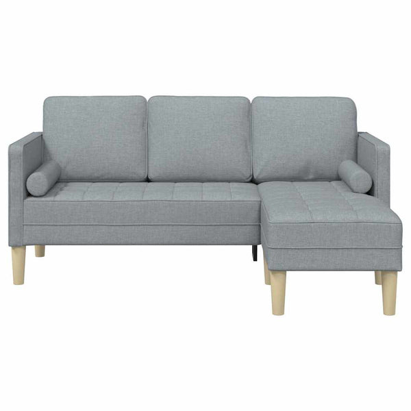 Hellgraues Sofa Set mit Kissen
