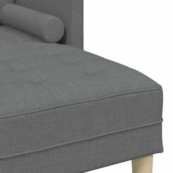 Sofa Set Dunkelgrau mit Kissen