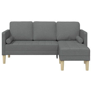 Sofa Set Dunkelgrau mit Kissen
