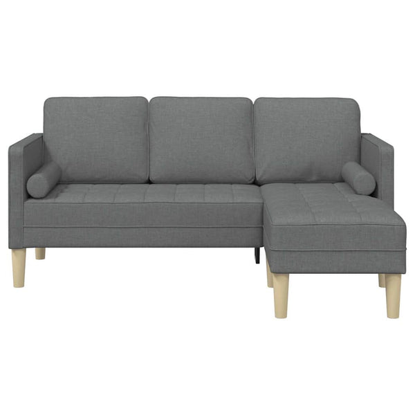 Sofa Set Dunkelgrau mit Kissen
