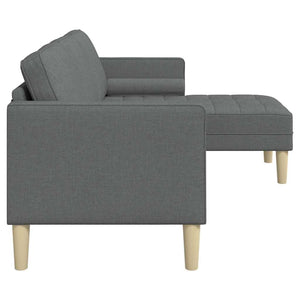 Sofa Set Dunkelgrau mit Kissen