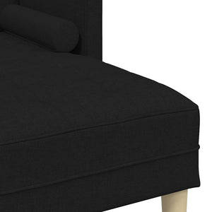 vidaXL Ensemble de canapés avec coussins Noir Polyester