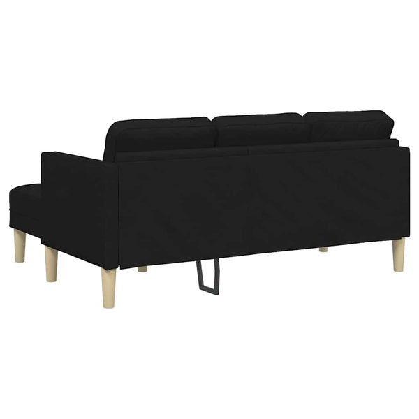 vidaXL Ensemble de canapés avec coussins Noir Polyester