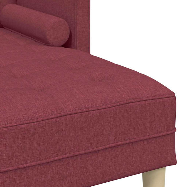 Weinrotes Sofa-Set mit Kissen