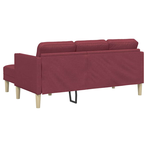Weinrotes Sofa-Set mit Kissen