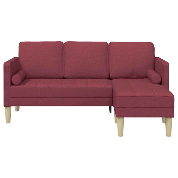 Weinrotes Sofa-Set mit Kissen