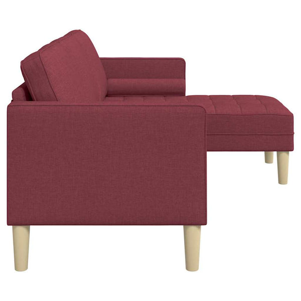 Weinrotes Sofa-Set mit Kissen