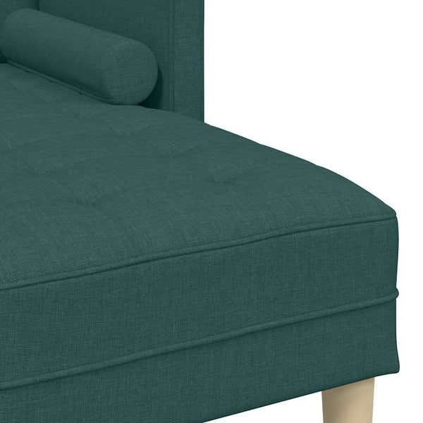 Dunkelgrünes Sofa Set mit Kissen