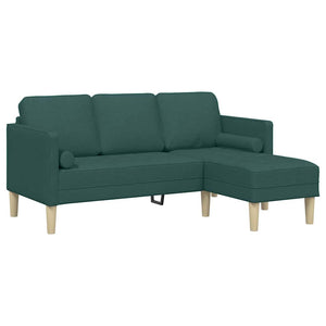 Dunkelgrünes Sofa Set mit Kissen