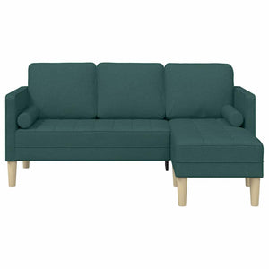 Dunkelgrünes Sofa Set mit Kissen
