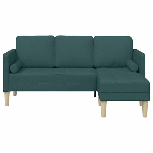 Dunkelgrünes Sofa Set mit Kissen
