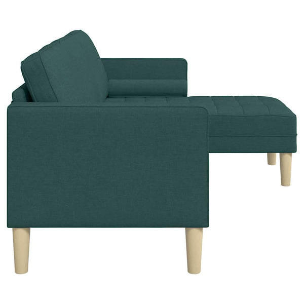 Dunkelgrünes Sofa Set mit Kissen