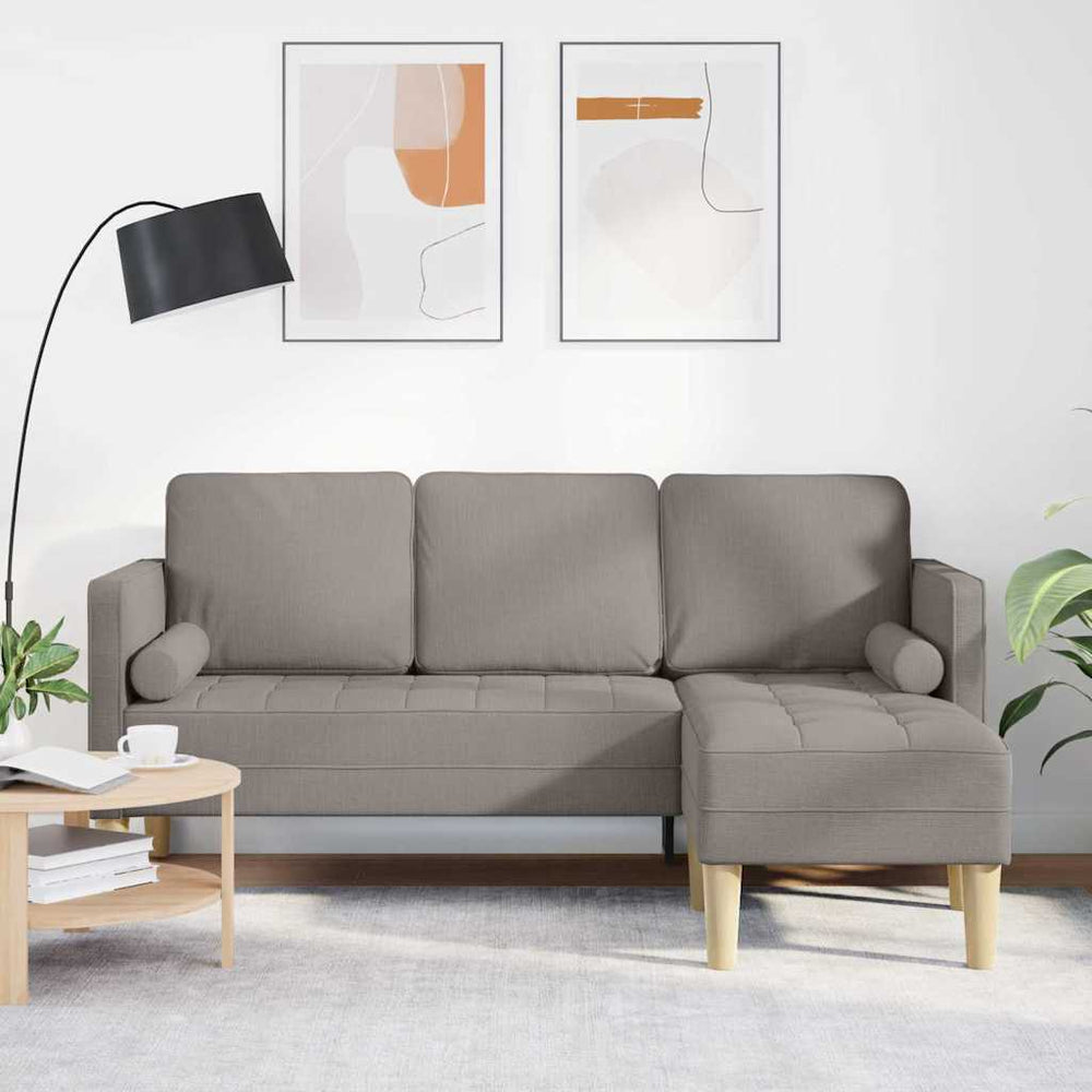 Taupe Sofa Set mit Kissen