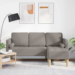 Taupe Sofa Set mit Kissen