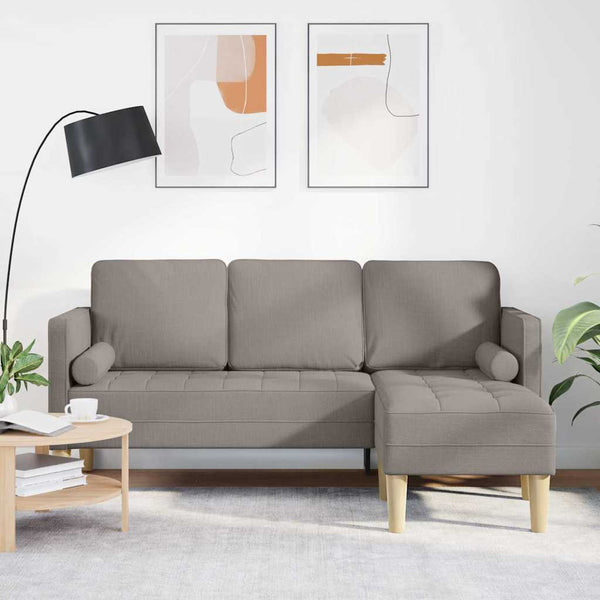 Taupe Sofa Set mit Kissen