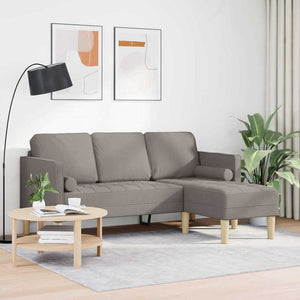 Taupe Sofa Set mit Kissen