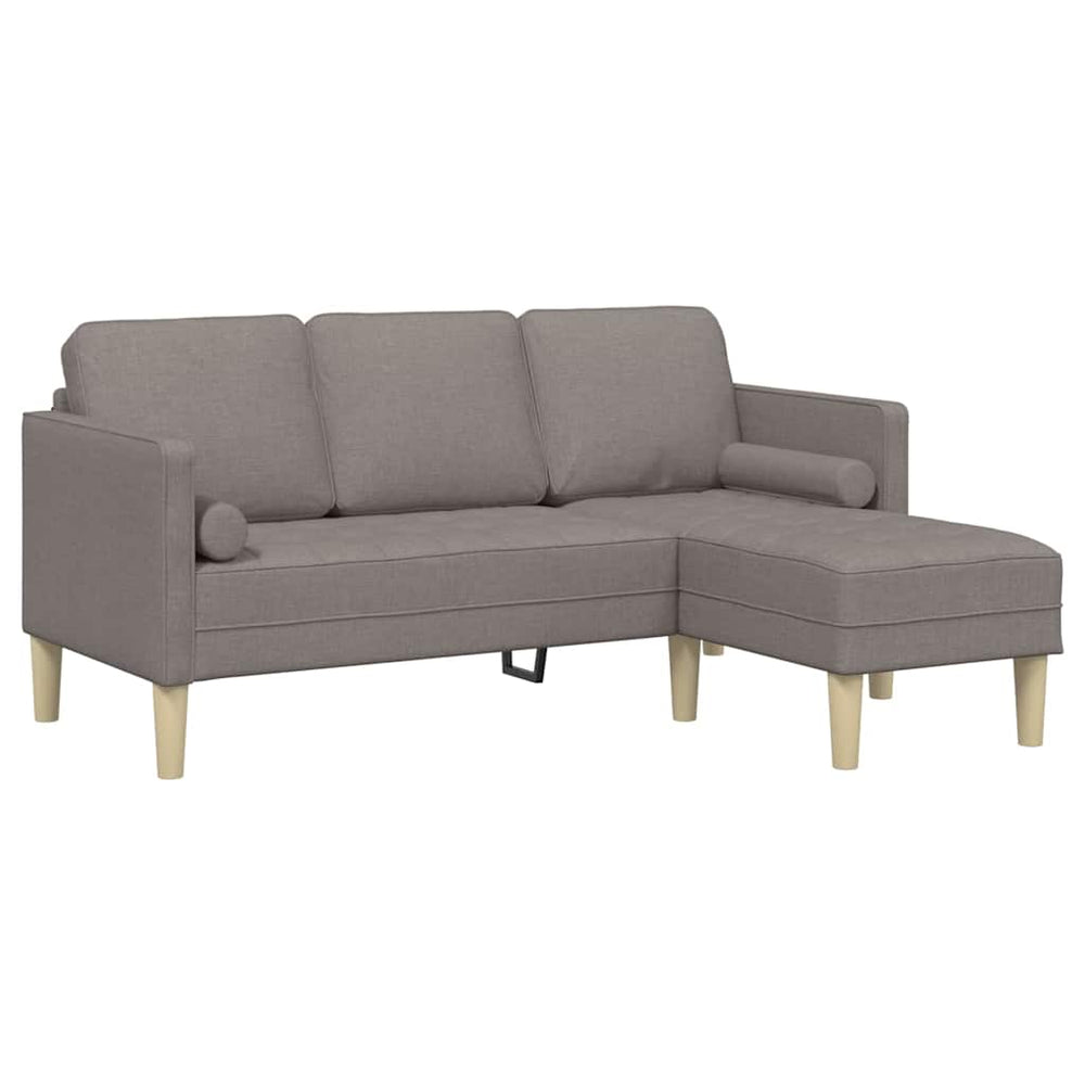 Taupe Sofa Set mit Kissen