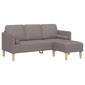 Taupe Sofa Set mit Kissen