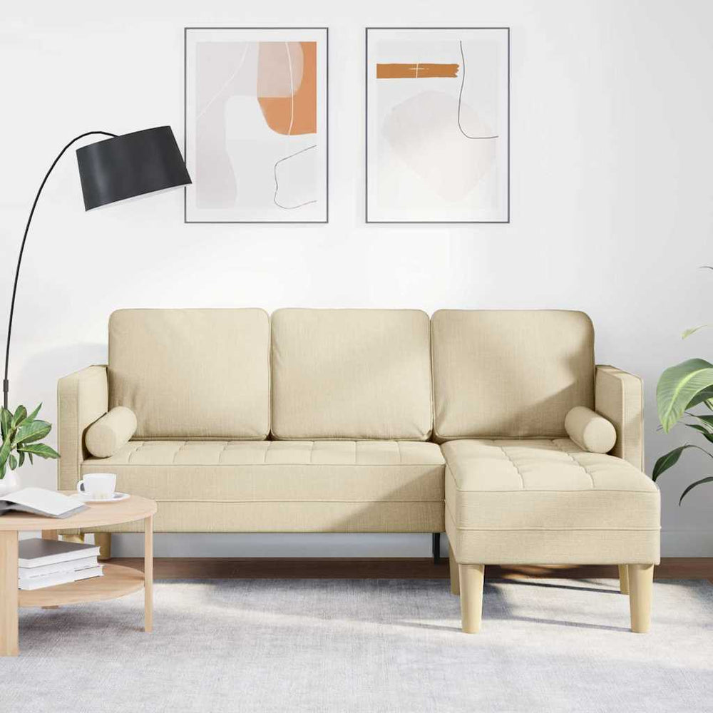 Creme Sofa Set mit Kissen
