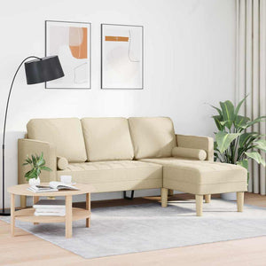 Creme Sofa Set mit Kissen