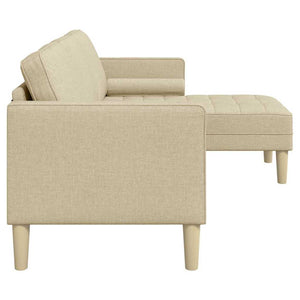 Creme Sofa Set mit Kissen