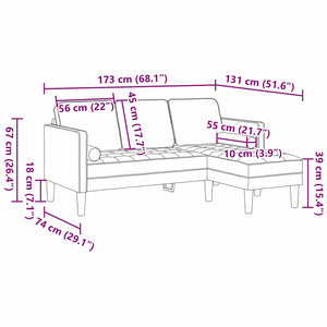 Creme Sofa Set mit Kissen