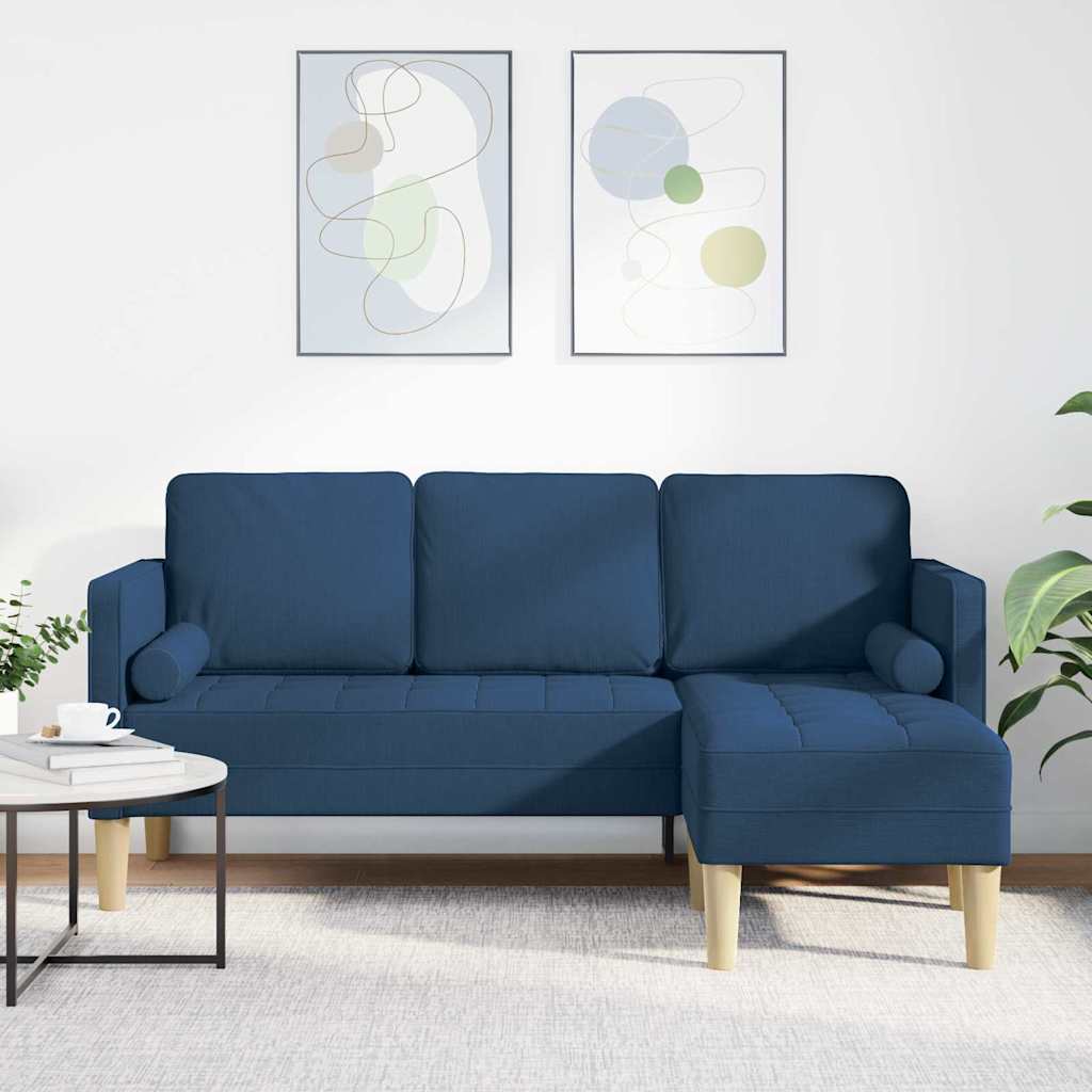 Blaues Sofa Set mit Kissen