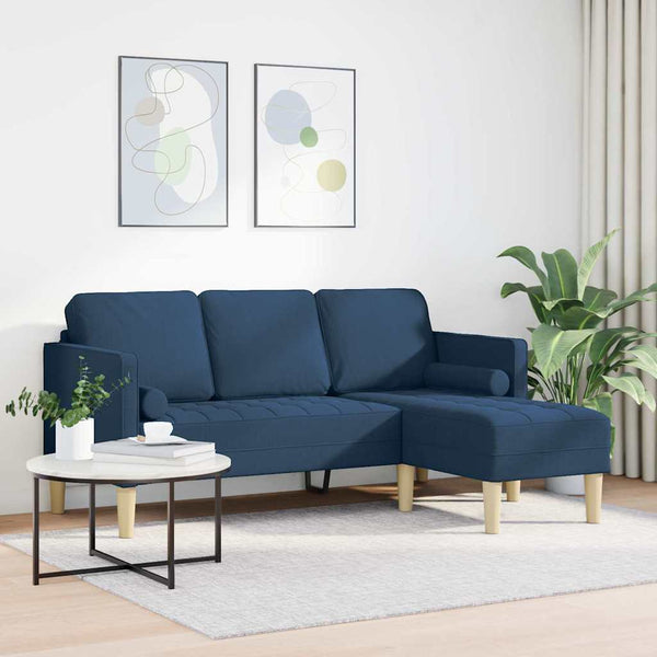 Blaues Sofa Set mit Kissen