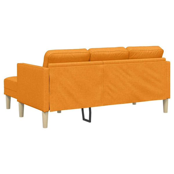 Dunkelgelbes Sofa-Set mit Kissen