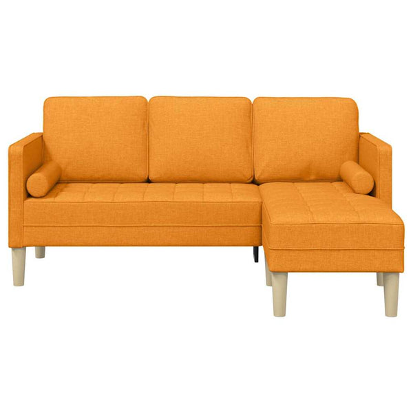 Dunkelgelbes Sofa-Set mit Kissen