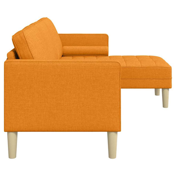 Dunkelgelbes Sofa-Set mit Kissen