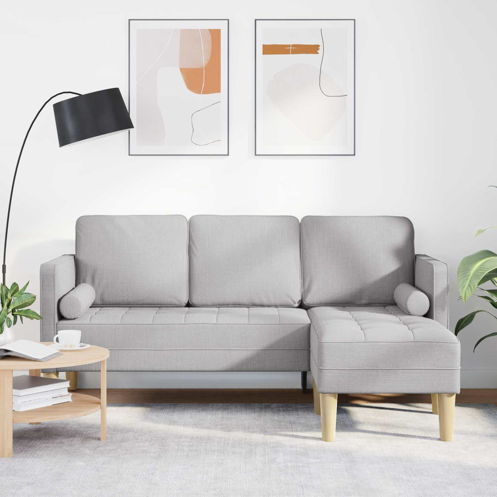Sofa Set Wolkengrau mit Kissen
