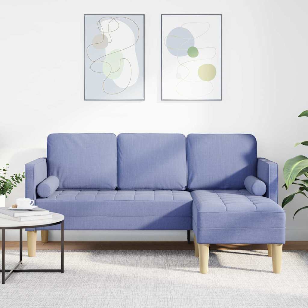 Jeansblaues Sofa-Set mit Kissen