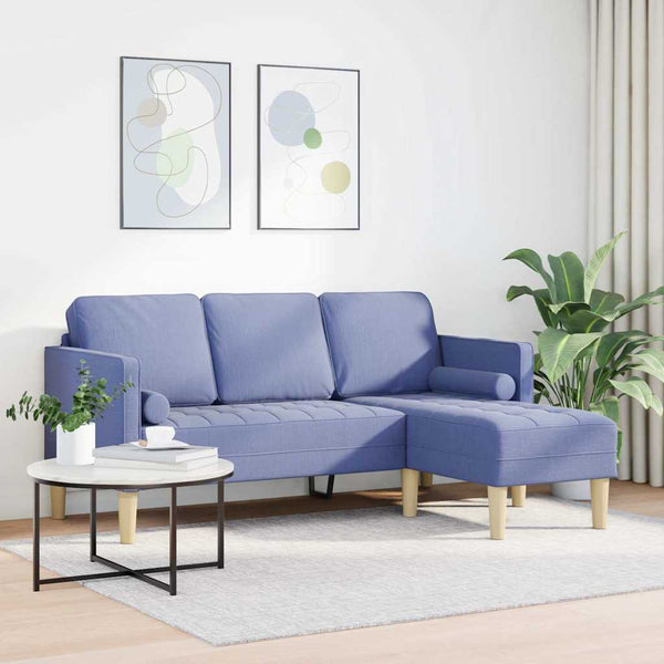 Jeansblaues Sofa-Set mit Kissen