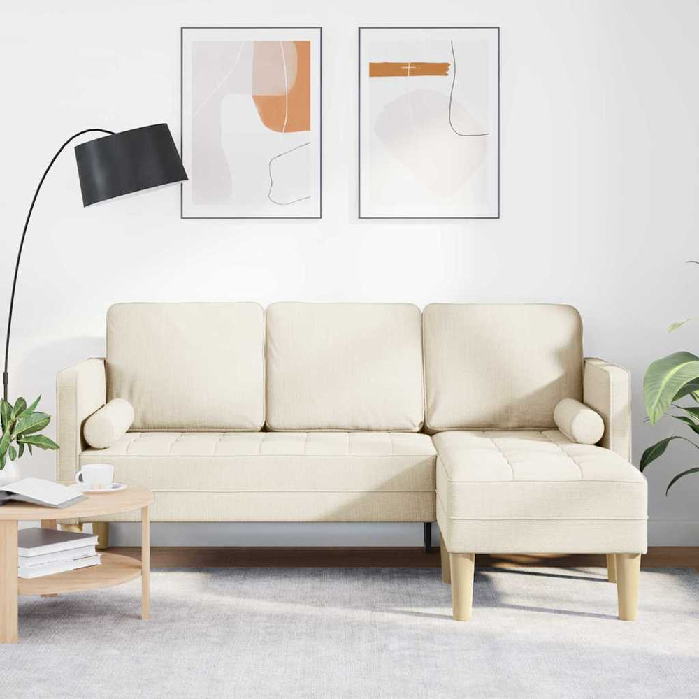 Sofa Set Leinenoptik mit Kissen